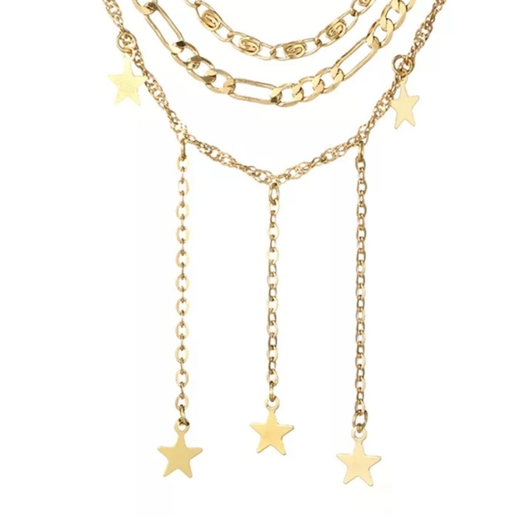 *Rivers* Stars and Chain Layered necklace - Picture 6 of 6